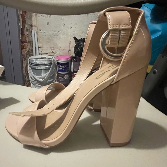 Nude Block Heels - Picture 4 of 8